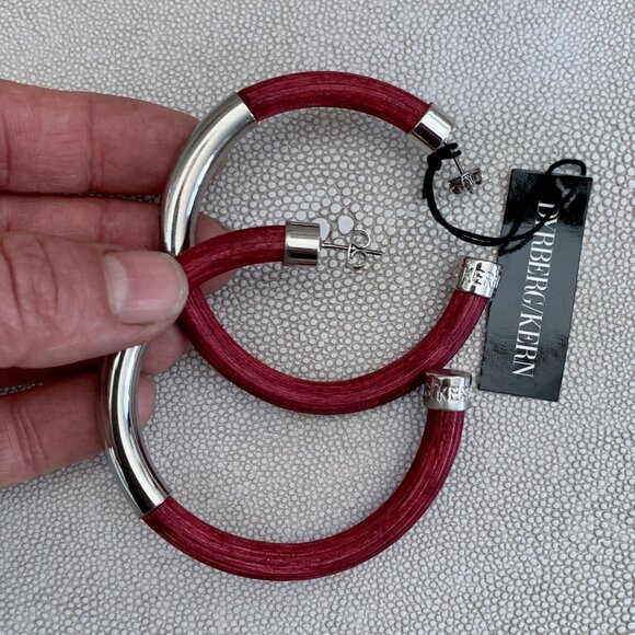 Dyrberg/Kern Opal Natural Bamboo hoop earrings - Picture 4 of 6